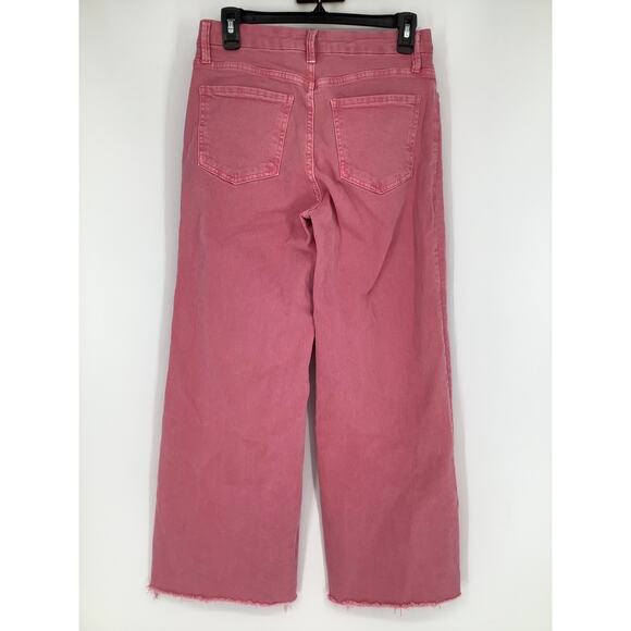 Kut From The Kloth Women's 0 Pink Meg Fab Ab High Rise Wide Leg Jeans O16-14 - Picture 5 of 9